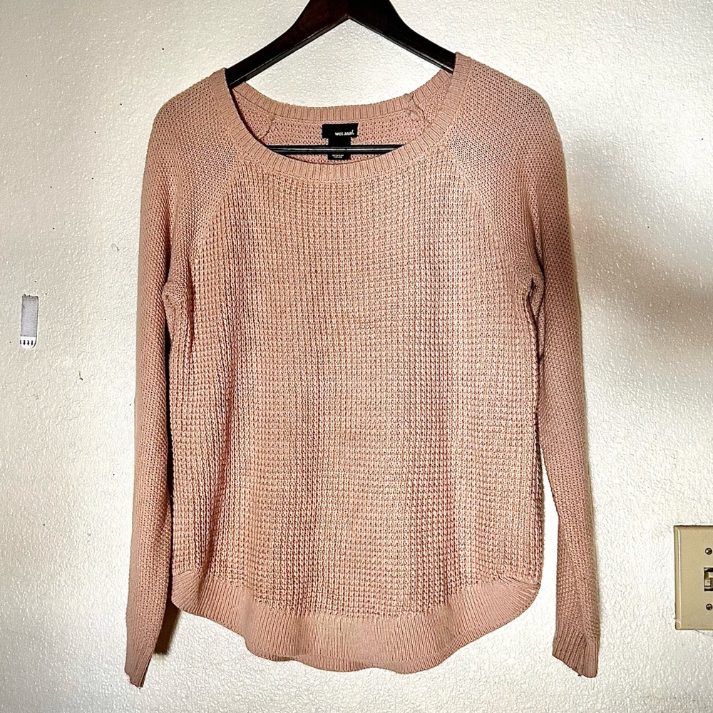 Beige Pink Knit Sweater